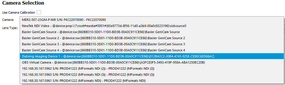 DirectShow driver for GigE Vision device